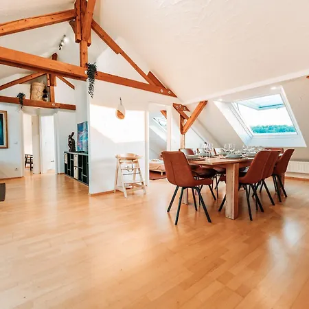 Apartment Spacious Penthouse With Ac And Free Parking Steps Away From The Station